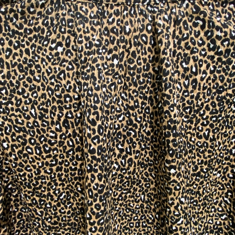 Michael Kors Tan and Black Leopard Print Blouse NWOT - Picture 7 of 10
